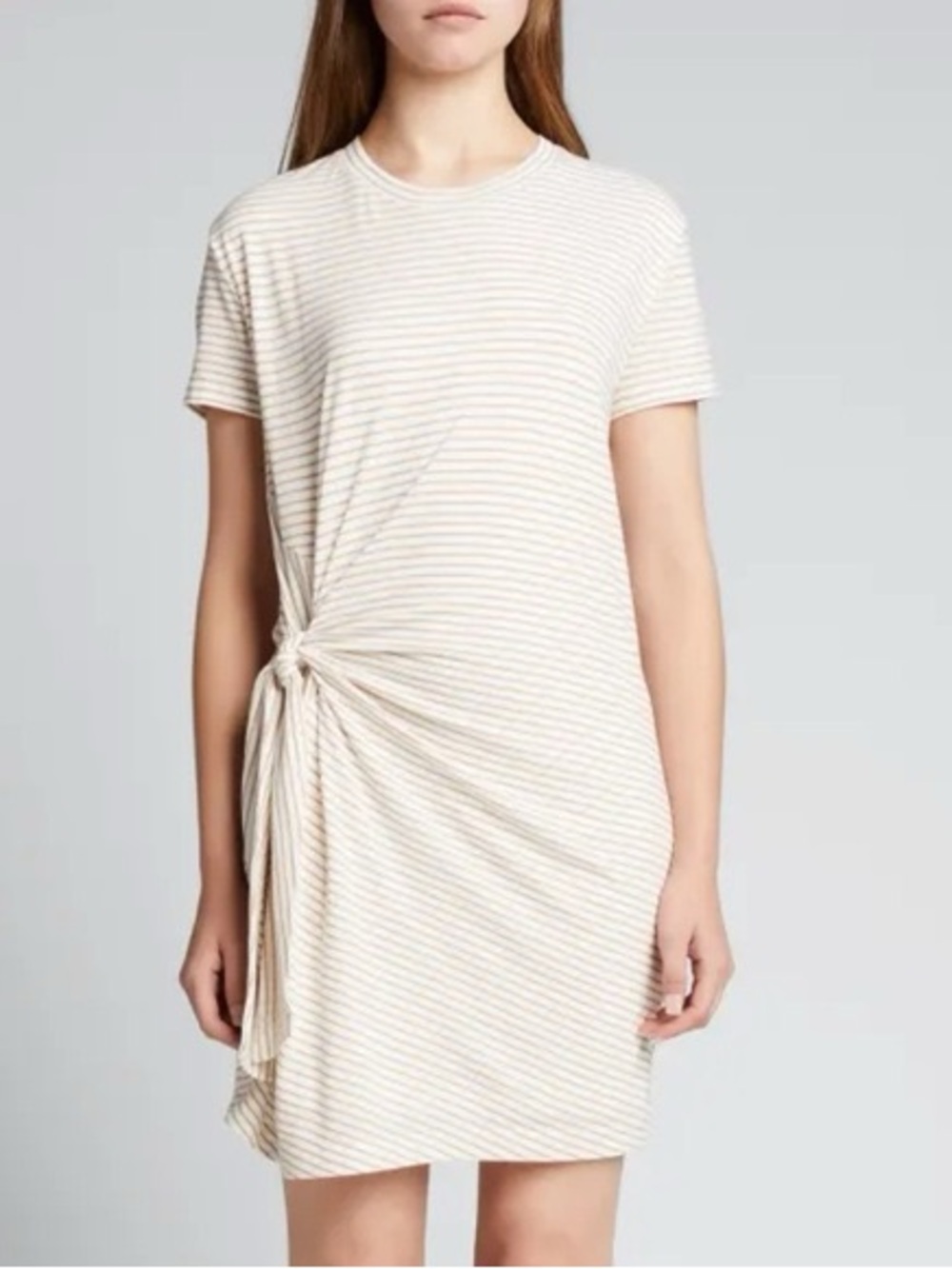 Vince Classic Stripe Side
Tie T-Shirt Dress